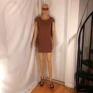 SOLD! Alice+Olivia Nutmeg Brown Mini Dress.